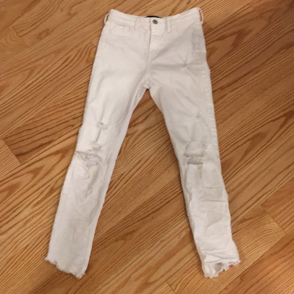 white ripped jeans